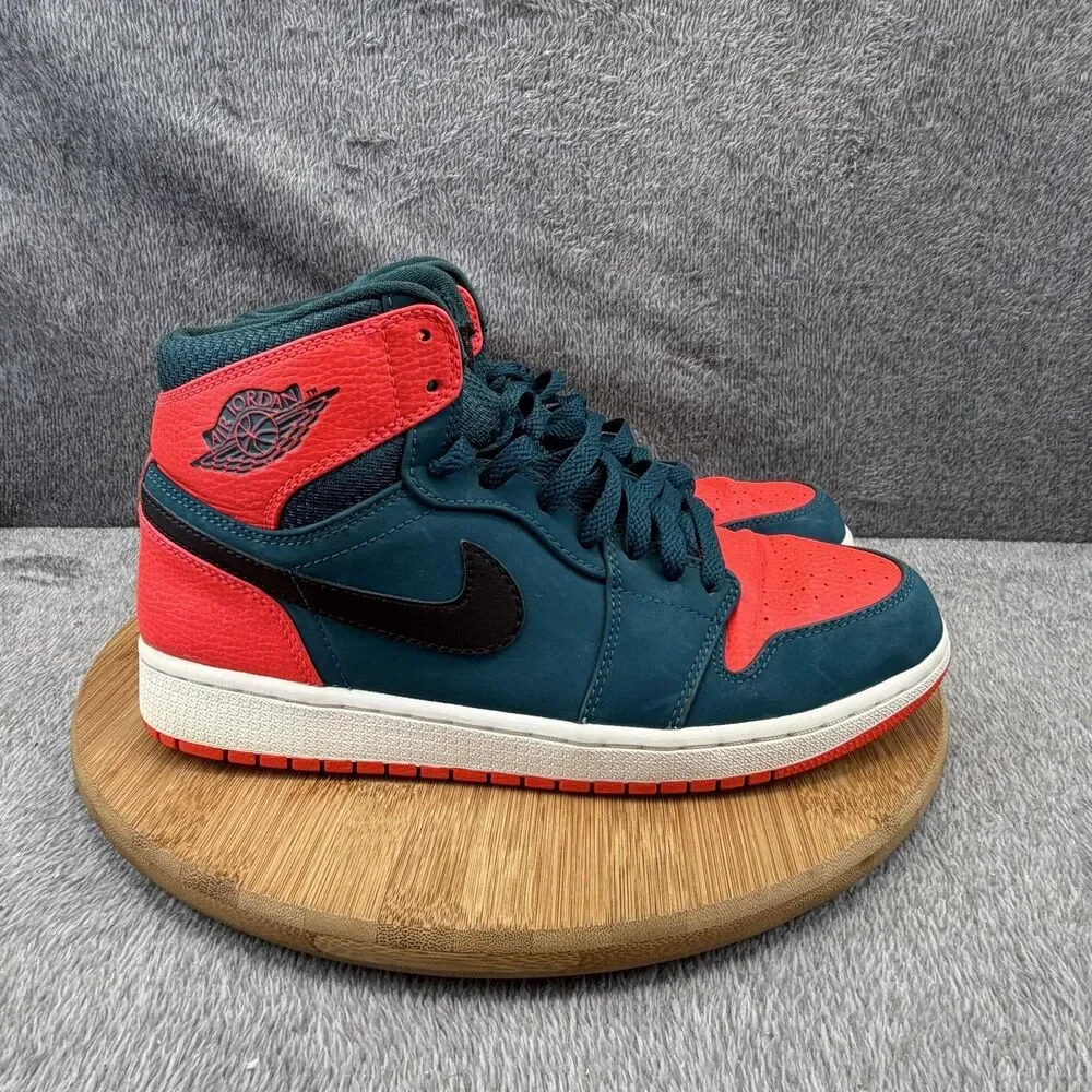 Jordan Shoes Mens Size 9.5 Teal Red Mid Top Basketball Sneakers 332550-312